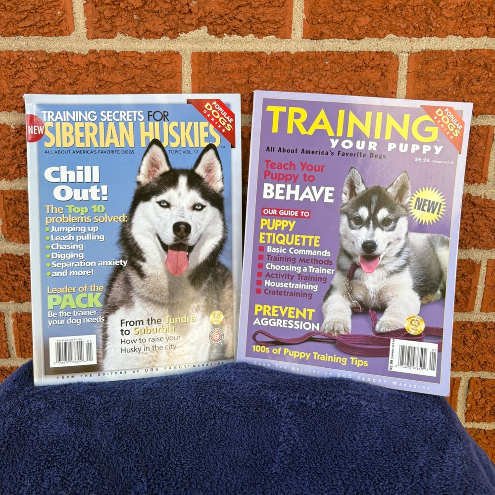 Lot of 2 Siberian Husky & Puppy Training Guides, Popular Dogs Series*